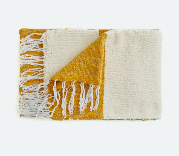 Golden Sustainable Throw Blanket